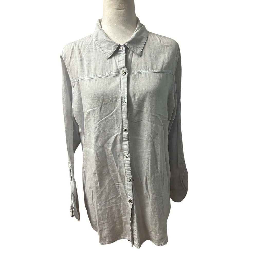 Westport 1962 100% Cotton Long Sleeve Button-Down Shirt - Size Large